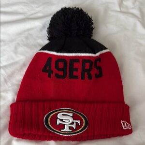 New Era Gray and Red NFL Beanie